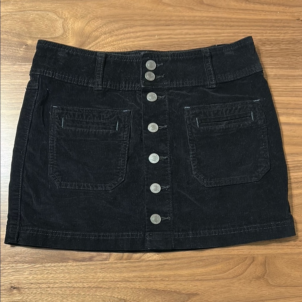 We The Free Black Button-Front Skirt Size 26